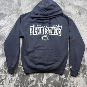 Champion Hoodie Mens Medium Navy Penn State Nittany Lions Collegiate Fleece Logo